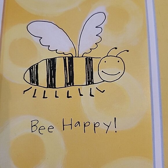 Bumble BEE HAPPY Lithograph Matted Art Print Ready to Frame by David Walker - Picture 2 of 5